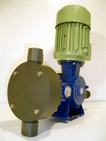 Bomba dosificadora de membrana en PVC/PTFE de 13 mm. De Carrera