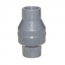 Válvula de retención a muelle en PVC compacta