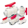 Válvula de Bola en PPFV/PTFE juntas en FKM (tipo Vitón) Rosca Hembra